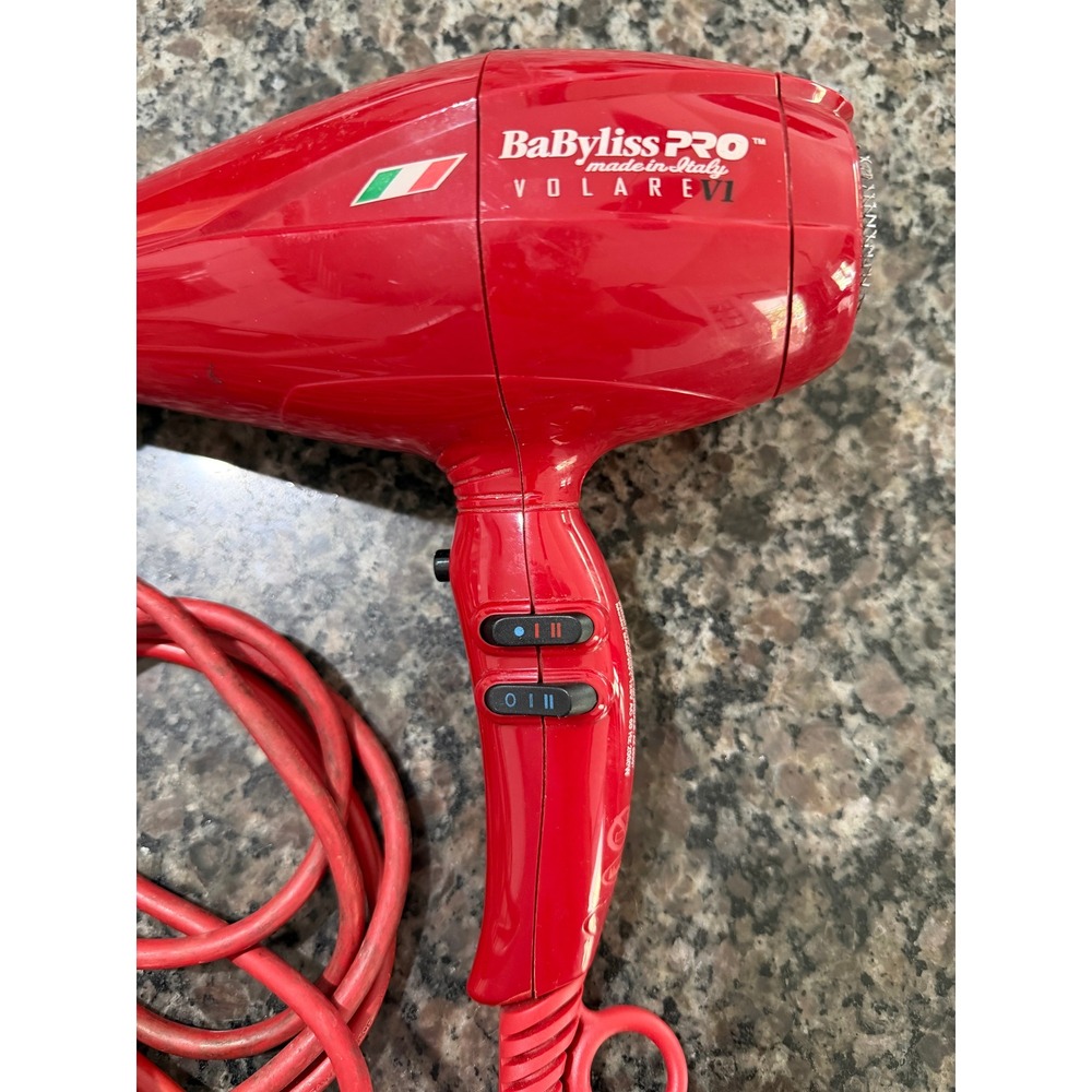 BaBylissPRO Volare V1 Ferrari Designed Engine Hair Dryer Red BABFRV1 Made Italy - Picture 3 of 4